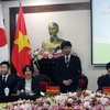 Ông Ichita Yamamoto, Thống đốc tỉnh Gunma (Nhật Bản) phát biểu tại buổi làm việc với tỉnh Hà Nam. (Ảnh: Nguyễn Chinh/TTXVN)