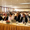 Khoảng 300 đại biểu, trong đó có khoảng 100 đại biểu quốc tế đến từ 20 quốc gia, tham gia tại Hội nghị Quốc tế lần thứ 8 về công nghệ nano và ứng dụng. (Ảnh: Nguyễn Thanh/TTXVN)