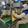 Đóng gói sản phẩm gạo xuất khẩu tại nhà máy của Tập đoàn Lộc Trời. (Ảnh: Vũ Sinh/TTXVN)