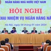 Thủ tướng Phạm Minh Chính dự Hội nghị triển khai nhiệm vụ ngành Ngân hàng năm 2024. (Ảnh: Dương Giang/TTXVN)