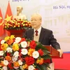 Tổng Bí thư Nguyễn Phú Trọng phát biểu chỉ đạo tại Hội nghị Ngoại giao lần thứ 32. (Ảnh: Trí Dũng/ TTXVN)