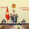 Chủ tịch Quốc hội Vương Đình Huệ phát biểu khai mạc. (Ảnh: Nhan Sáng/TTXVN)
