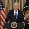 Tổng thống Mỹ Joe Biden phát biểu tại Nhà Trắng ngày 28/2/2024. (Ảnh: AFP/TTXVN)