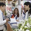 Các doanh nghiệp Việt Nam-Nga giao lưu tại Vietnam Expo 2023 ở Thành phố Hồ Chí Minh. (Ảnh: Trần Việt/TTXVN)