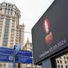 Hình ảnh cây nến tưởng niệm các nạn nhân vụ tấn công khủng bố tại nhà hát Crocus City Hall ở Moskva, ngày 23/3/2024. (Ảnh: THX/TTXVN)