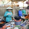 Tái hiện món ăn truyền thống bún bò nước Phan Thiết tại sự kiện The Lost Recipes. (Ảnh: Nguyễn Thanh/TTXVN)