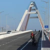 Cầu Trần Hoàng Na bắc qua sông Cần Thơ. (Ảnh: Ngọc Thiện/TTXVN)