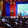 Thủ tướng Phạm Minh Chính kết luận Hội nghị công bố Quy hoạch tỉnh Tây Ninh. (Ảnh: Dương Giang/TTXVN)