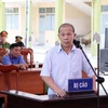 Bị cáo Phạm Văn Nghệ tại phiên tòa. (Ảnh: Kim Há/TTXVN)