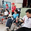 Đông đảo cán bộ, công chức, viên chức, người lao động, nhân dân tỉnh Đắk Lắk tham gia hiến máu tại Ngày hội “Giọt hồng Tây Nguyên” năm 2024 sau Lễ khai mạc chương trình Hành trình Đỏ. (Ảnh: Hoài Thu/TTXVN)