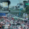 Tình trạng ùn tắc giao thông trên đường Nguyễn Trãi. (Ảnh: Tuấn Đức/TTXVN)