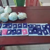 Tang vật trong một vụ buôn bán ma túy tổng hợp tại Cơ quan Cảnh sát điều tra. (Ảnh: TTXVN phát)