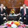 Chủ tịch nước Tô Lâm tiếp Đại sứ Trung Quốc tại Việt Nam Hùng Ba. (Ảnh: Nhan Sáng/TTXVN)