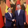 Thủ tướng Phạm Minh Chính hội kiến Tổng Bí thư, Chủ tịch nước Trung Quốc Tập Cận Bình. (Ảnh: Dương Giang/TTXVN)