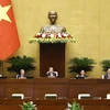 Chủ tịch Quốc hội Trần Thanh Mẫn chủ trì phiên bế mạc. (Ảnh: Doãn Tấn/TTXVN)