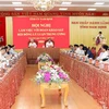 Đoàn Khảo sát Hội đồng Lý luận Trung ương làm việc với Tỉnh ủy Nam Định. (Ảnh: Thái Thuần/TTXVN)
