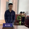 Bị cáo Huỳnh Nhật Linh bị tuyên án 15 năm tù về tội Giết người. (Ảnh: Tuấn Kiệt/ TTXVN)