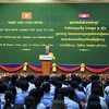Chủ tịch nước Tô Lâm phát biểu tại Đại học Hoàng gia Phnom Penh. (Ảnh: Nhan Sáng/TTXVN)