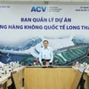 Chủ tịch Quốc hội Trần Thanh Mẫn phát biểu tại cuộc làm việc với Ban quản lý Dự án Cảng hàng không Quốc tế Long Thành. (Ảnh: Thống Nhất/TTXVN)