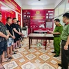 Các đối tượng tại cơ quan công an. (Nguồn: Cơ quan Công an)