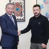 Tổng Bí thư, Chủ tịch nước Tô Lâm gặp Tổng thống Ukraine Volodymyr Zelensky. (Ảnh: Lâm Khánh/TTXVN)