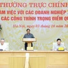 Thủ tướng Phạm Minh Chính phát biểu tại buổi làm việc với các doanh nghiệp xây dựng. (Ảnh: Dương Giang/TTXVN)