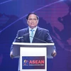 Thủ tướng Phạm Minh Chính phát biểu tại Hội nghị thượng đỉnh Kinh doanh và Đầu tư ASEAN 2024. (Ảnh: Dương Giang/TTXVN)