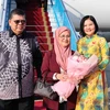 Lễ đón Chủ tịch Hạ viện Malaysia Tan Sri Dato’ Johari Bin Abdul và Phu nhân tại Sân bay quốc tế Nội Bài. (Ảnh: Minh Đức/TTXVN)