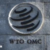 Biểu tượng của Tổ chức Thương mại thế giới (WTO) tại trụ sở ở Geneva, Thuỵ Sĩ. (Ảnh: AFP/TTXVN)