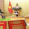 Thủ tướng Phạm Minh Chính, Trưởng Ban Chỉ đạo chủ trì Hội nghị của Chính phủ quán triệt, triển khai Tổng kết việc thực hiện Nghị quyết số 18-NQ/TW. (Ảnh: Dương Giang/TTXVN)