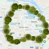 76 cây tán rộng và cây ăn quả được trồng mới sẽ tạo ra một mảng cây xanh hình trái tim tại Thủ đô. (Ảnh: BTC/Vietnam+) 