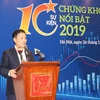 Ngày 26/12, Câu lạc bộ nhà báo chứng khoán tổ chức buổi họp báo công bố 10 sự kiện của ngành trong năm 2019. (Ảnh: PV/vietnam+)