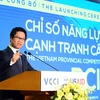 Tiến sỹ Vũ Tiến Lộc, Chủ tịch Phòng Thương mại và Công nghiệp Việt Nam (VCCI), Trưởng Ban chỉ đạo PCI trao đổi với báo chí nhân dịp công bố PCI 2019, ngày 5/5.