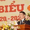 Tổng Kiểm toán Nhà nước Hồ Đức Phớc phát biểu tại Đại hội đại biểu Đảng bộ lần thứ VII, nhiệm kỳ 2020-2025. (Ảnh: Vieatnam+)