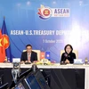 Hội nghị Thứ trưởng Tài chính và Phó Thống đốc Ngân hàng Trung ương ASEAN và Thứ trưởng Tài chính Hoa Kỳ. (Ảnh: Vietnam+)