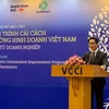 Ông Vũ Tiến Lộc-Chủ tịch Phòng Thương mại và Công nghiệp Việt Nam phát biểu. (Ảnh: Vietnam+)