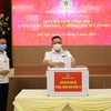 Công đoàn Kiểm toán Nhà nước tổ chức Lễ phát động quyên góp hỗ trợ công tác phòng, chống dịch COVID-19 qua hình thức trực tuyến. (Ảnh: Vietanm+)