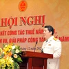 Tổng cục trưởng Tổng cục Thuế Cao Anh Tuấn phát biểu, ngày 23/12. (Ảnh: Vietnam+)