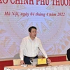 Ông Trần Quốc Phương, Thứ trưởng Bộ Kế hoạch và Đầu tư phát biểu. (Ảnh: Vietnam+)
