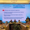 Toàn cảnh Diễn đàn “Dự báo kinh tế Việt Nam 2022-2023: Kịch bản tăng trưởng và triển vọng một số ngành kinh tế chính” diễn ra ngày 12/5. (Ảnh: PV/Vietnam+)