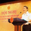 Tổng cục trưởng Tổng cục Thuế Cao Anh Tuấn phát biểu tại Hội nghị Sơ kết công tác công tác thuế 6 tháng đầu năm, triển khai nhiệm vụ, giải pháp công tác thuế 6 tháng cuối năm 2022, ngày 30/6. (Ảnh: Vietnam+)
