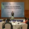 Hội nghị Bàn tròn châu Á - OECD về Quản trị Công ty năm 2022, ngày 20-21/10. (Ảnh: Vietnam+)