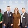 Tổng Kiểm toán Nhà nước Việt Nam Ngô Văn Tuấn gặp làm việc với Tổng Thư ký UNCTAD Rebeca Grynspan, tại trụ sở của Văn phòng Liên hợp quốc tại Geneva, Thụy Sĩ (Ảnh: TTXVN)