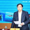 Thứ trưởng Bộ Kế hoạch và Đầu tư Trần Duy Đông phát biểu tại họp báo thông tin về Hội nghị triển khai Chương trình hành động của Chính phủ thực hiện Nghị quyết số 26-NQ/TW, ngày 1/2. (Ảnh: Tuấn Anh/TTXVN)