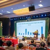 Hội thảo “Xây dựng chuỗi ngành hàng càphê Việt Nam chất lượng cao gắn với tăng trưởng xanh và phát triển bền vững,” ngày 12/3. (Ảnh: Vietnam+)