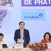 Chủ tịch Liên đoàn Thương mại và Công nghiệp Việt Nam Phạm Tấn Công phát biểu. (Ảnh: CTV/Vietnam+)