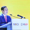 Chủ tịch Liên đoàn Thương mại và Công nghiệp Việt Nam, ông Phạm Tấn Công. (Ảnh: Tuấn Anh/Vietnam+)