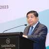 Bộ trưởng Bộ Kế hoạch và Đầu tư Nguyễn Chí Dũng phát biểu tại sự kiện. (Ảnh: PV/Vietnam+)