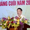 Bộ Trưởng Bộ Tài chính Hồ Đức Phớc phát biểu tại Hội nghị. (Ảnh: PV/Vietnam+)