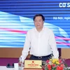 Họp báo công bố Triển lãm quốc tế Đổi mới sáng tạo Việt Nam năm 2023 (VIIE 2023) và Lễ Khánh thành Cơ sở hoạt động mới của Trung tâm Đổi mới sáng tạo Quốc gia (NIC) tại Khu Công nghệ cao Hòa Lạc, ngày 15/8. (Ảnh: PV/Vietnam+)